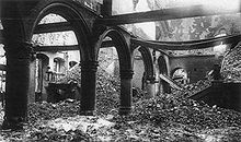 World War 1 Picture - The ruins of the library of the Catholic University of Leuven after it was burned in 1914.