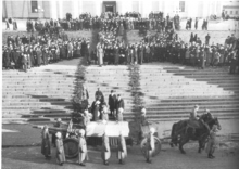 World War 1 Picture - Mannerheim's funeral parade in Helsinki Senate Square in 4th February 1951.