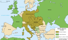 World War 1 Picture - The alliance situation in central Europe in 1914