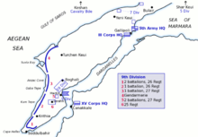 World War 1 Picture - Disposition of the Ottoman Fifth Army