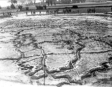 World War 1 Picture - Large scale-model of German trench lines