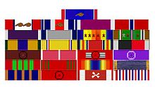 World War 1 Picture - General Patton's Ribbons as they would appear today