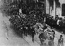 World War 1 Picture - The outpouring of national grief at Eyschen's funeral was evidence of the nation's debt to him. His death in office led to three years of political upheaval.