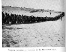 World War 1 Picture - Prisoners on the Road to El Arish from Rafa