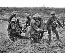 World War 1 Picture - Stretcher bearers, Passchendaele, August 1917