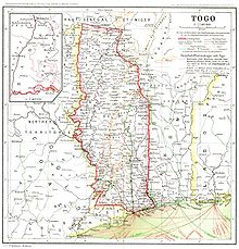 World War 1 Picture - Map of Togo in 1915.