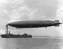 World War 1 Picture - The USS Los Angeles, a US Navy zeppelin built by the Zeppelin Company