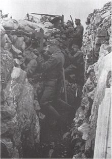 World War 1 Picture - Austro-Hungarian trench at the Soča (Isonzo)