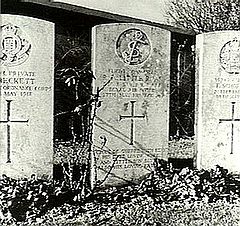 World War 1 Picture - Little's grave in Wavans Cemetery, France