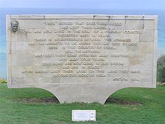 World War 1 Picture - Memorial of Anzac Cove, commemorating the loss of thousands of Ottoman and Anzac soldiers in Gallipoli. Those heroes that shed their blood and lost their lives... you are now lying in the soil of a friendly country. Therefore rest in peace. There is no difference between the Johnnies and the Mehmets to us where they lie side by side here in this country of ours... You, the mothers, who sent their sons from far away countries wipe away your tears; your sons are now lying in our bosom and are in peace. After having lost their lives on this land they have become our sons as well.
- Atatxrk 1934