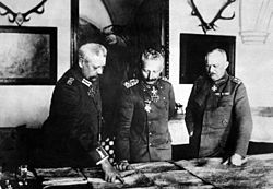 World War 1 Picture - Hindenburg, Wilhelm II, and Ludendorff in January 1917