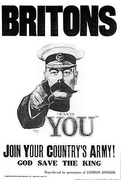 World War 1 Picture - The much-imitated 1914 Lord Kitchener Wants You poster.