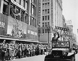 World War 1 Picture - Patton during a parade in Los Angeles, California.