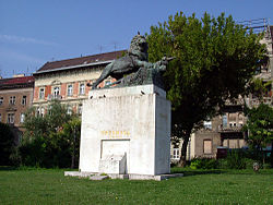 World War 1 Picture - Statue commemorating the siege of Przemysl in Budapest, Hungary