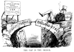 World War 1 Picture - The Gap in the Bridge
the sign reads 