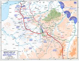 World War 1 Picture - Map of the final Allied offensives