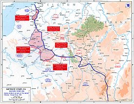 World War 1 Picture - Map of the final German offensives, 1918