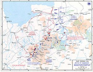 World War 1 Picture - Movements of 23-26 August 1914