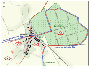 World War 1 Picture - Map 2: Positions at 1440 on 15 July 1916