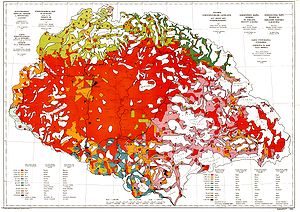 World War 1 Picture - The Red Map.[22][23] Ethnic map of the Hungary proper publicised by the Hungarian delegation. Regions with population density below 20 persons/km2[24] are left blank and the corresponding population is represented in the nearest region with population density above that limit. Hungarians, Germans, Slovaks, Rusyns, Romanians, Croats, Spaces with a smaller density than 20 persons/sq km