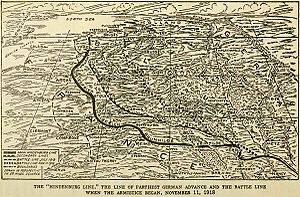 World War 1 Picture - Aerial perspective map showing location of the various systems