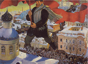 World War 1 Picture - Bolshevik (1920), by Boris Kustodiev.