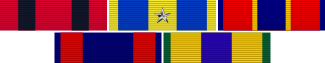 World War 1 Picture - Pershing's ribbons as worn during World War I