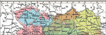 World War 1 Picture - Czechoslovak lands within the Austro-Hungarian Empire according to the controversial 1910 census of the Kingdom of Hungary. Czechs, Slovaks, Ruthenians/Ukrainians, Poles, Austrians/Germans, Hungarians, Romanians