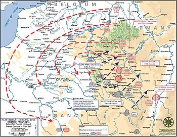 World War 1 Picture - Under the Schlieffen Plan, Germany sought to bypass the French defences by moving through Luxembourg and Belgium.