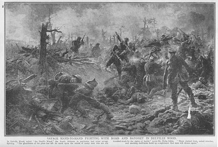 World War 1 Picture - Fighting in Delville Wood