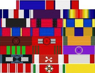 World War 1 Picture - General Pershing's ribbons as they would appear today