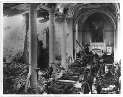 World War 1 Picture - A United States Army field hospital in France, 1918.