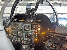 World War 1 Picture - Cockpit of a G-91 R1 in Malignani school (Udine).