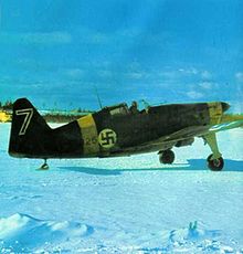 World War 1 Picture - Finnish Morane-Saulnier MS.406, MS-325 of 2/LeLv 28, based at Viitana, winter 1941-1942