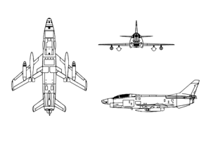 World War 1 Picture - Orthographically projected diagram of the Aeritalia G-91Y twin-engined variant