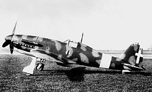 Airplane Picture - The second prototype G.55, MM 492, in Regia Aeronautica markings