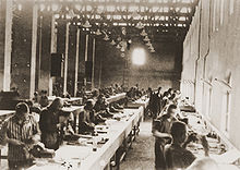 Airplane Picture - Prisoners building airplane parts at Siemens-Schuckert factory at Bobrek.