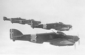 Airplane Picture - A flight of four SM.79s showing their rear-cockpit mounted machine guns.