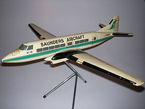 Airplane Picture - Saunders ST-28 factory desk model