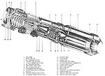 Airplane Picture - Cutaway diagram of the J79 with components labeled