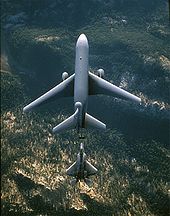 Airplane Picture - A KC-10 Extender from Travis Air Force Base, CA, refuels a Lockheed Martin F-22 Raptor.