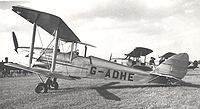 Airplane Picture - DH.60G-III Moth Major G-ADHE at Coventry in June 1954