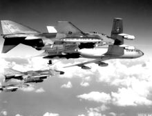 Airplane Picture - A flight of USAF F-4Cs refuel from a KC-135 tanker before making a strike against targets in North Vietnam. The Phantoms are fully loaded with 750-pound general purpose bombs, Sparrow missiles and external fuel tanks.