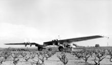 Airplane Picture - Northrop YRB-49A with six engines, two of which are mounted externally.