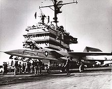 Airplane Picture - An A3J-1 during trials on USS Saratoga, 1960.