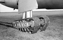 Airplane Picture - Closeup of experimental tracked landing gear