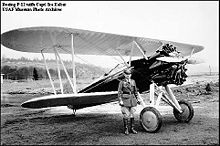 Airplane Picture - Boeing P-12 with Captain Ira Eaker