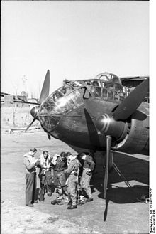 Airplane Picture - A view of the port side of the same machine, with Hohentwiel UHF radar aerials