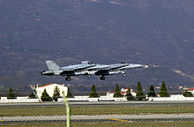 Airplane Picture - Canadian CF-18 Hornets depart Aviano Air Base, Italy, after contributing 2600 combat flying hours in support of NATO Operation ALLIED FORCE