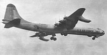 Airplane Picture - Convair RB-36H-55-CF Peacemaker 52-1383 of the 72d Strategic Reconnaissance Wing landing at RAF Burtonwood, Lancashire, England in October 1956